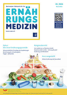 Schweizer Zeitschrift für Ernährungsmedizin - Aktuelle Ausgabe